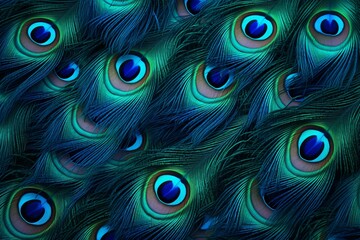 Obraz premium Peacock feather wallpaper, peacock feather background, peacock feather pattern