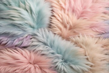 Obraz premium Pastel Fur Texture, Pastel Fur Texture Background, Colorful Fur Texture, Fluffy Fur Texture, Fluffy Fur Background, AI Generative