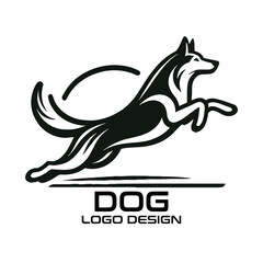 Naklejka premium Dog Vector Logo Design