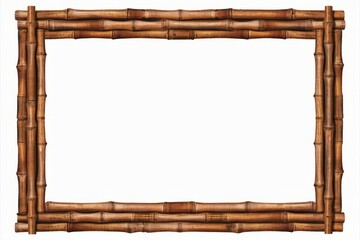 Rustic Bamboo Frame: This close-up presents a bamboo frame, its natural texture and rich, earthy tones perfectly framing an empty space, invoking a sense of organic simplicity.