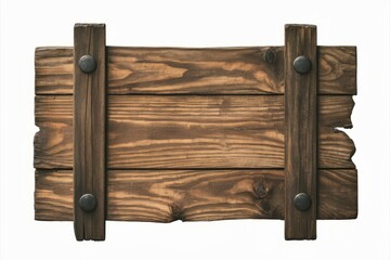 Wooden Sign: A weathered wooden sign, crafted with rustic charm, ready for personalized messages, announcements, or artistic creations