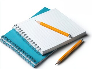 Naklejka premium Simple Notebook and Pencil for Preparation Tasks