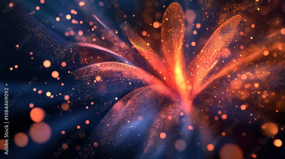 Poster abstract firework background with free space for text
