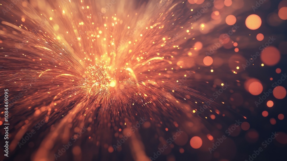 Poster abstract fireworks background and space for text