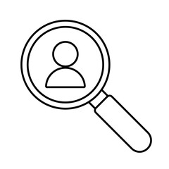 User search icon vector illustration sign logo symbol, isolated on white