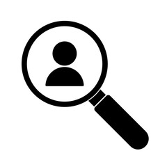 User search icon vector illustration sign logo symbol, isolated on white