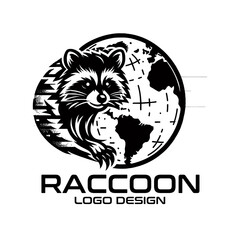Raccoon Vector Logo Design