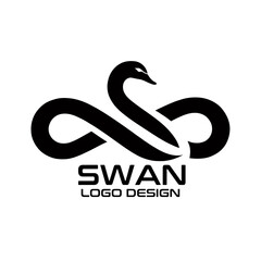 Fototapeta premium Swan Vector Logo Design