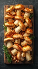 A Bountiful Harvest of Fresh Mushrooms Ready for Culinary Delights