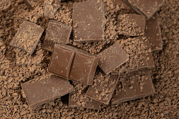 Natural organic vegan chocolate and chocolate chips
