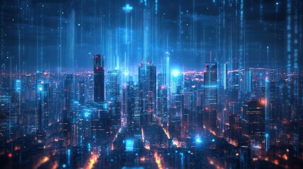 Fototapeta premium Digital transformation change management, internet of things. new technology bigdata and business process strategy, customer service management, cloud computing, smart industry. Ai technology..