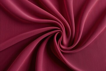 Obraz premium 3D Ruby Colored Chiffon Background with Elegant Flowing Waves and Texture