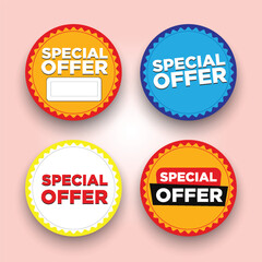 Special Offer round sticker design