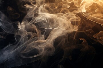 White smoke Texture, Smoke background, Smoke texture background, Fog Background, Gray smoke on black background, smoke effect background, AI Generative