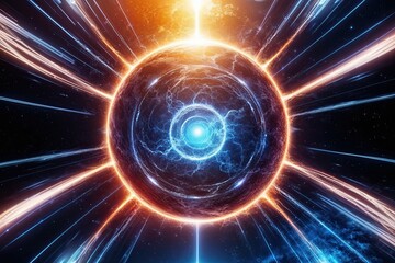 Fototapeta premium Abstract Cosmic Energy Flow Background Design for Creative Projects