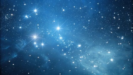 Fototapeta premium Celestial light blue abstract background with glowing stars and constellations, radiant, shining, luminescent, heavenly bodies, celestial map