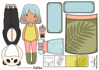 Paper Doll with pyjama 