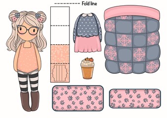 Paper Doll with clothes 