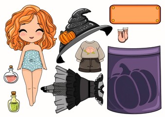 Paper Doll Halloween 