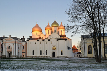 St Sophia Orthodox Cathedral in Veliky Novgorod, Russia. St Sophia Cathedral was built between...