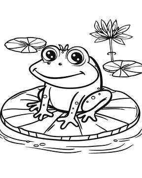 recommend clip art: Cute Frog on a Lily Pad