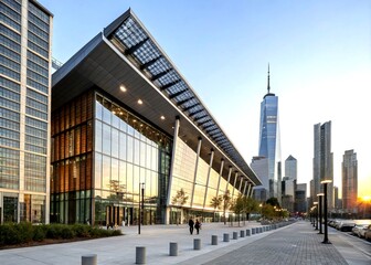 Modern Architectural Photography Featuring a Unique Battery Design in a Contemporary Urban Setting with Creative Lighting and Textures for Technology and Sustainability Themes