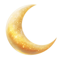 Magic moon for design. Isolated on transparent background 