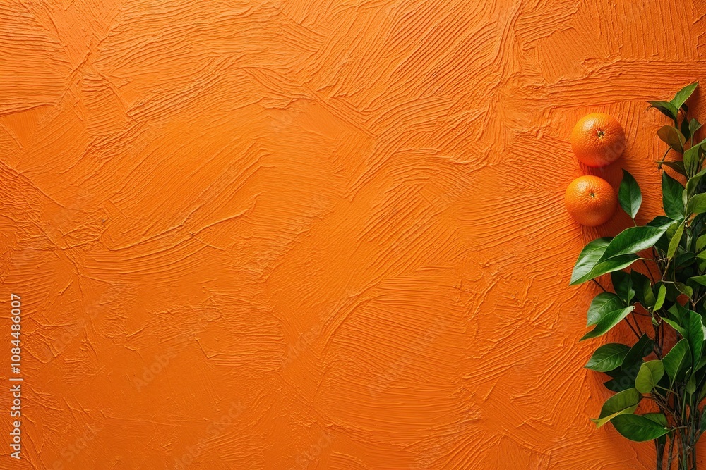 Poster bright tangerine canvas background for dynamic textured design