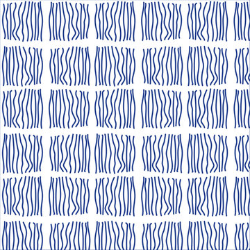 Seamless minimalism pattern fabric blue and white