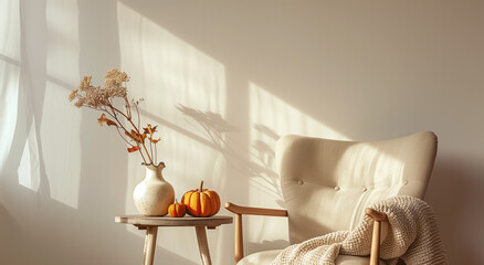 Cozy Autumn Armchair Scene