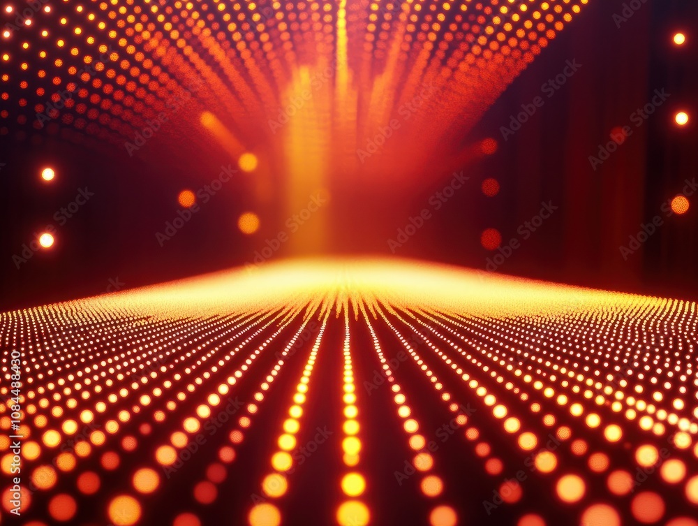 Poster abstract light three-dimensional luminous particles technology sense kv main visual background
