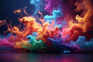 Fototapeta premium Colorful Smoke Bomb Wallpaper, Rainbow Colorful Smoke Bomb Background, Smoke Effects Background, Smoke wallpapers, Colorful Smoke Background, Abstract Smoke Wallpapers, AI Generative