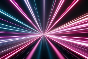 Mesmerizing Abstract Neon Streams in a Dynamic Ethereal Synthesis