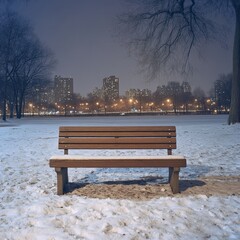 Serene endless winter meadow covered in snow for peaceful seasonal landscapes