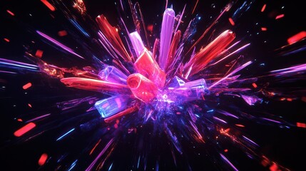 Colorful fireworks festival happy new year.