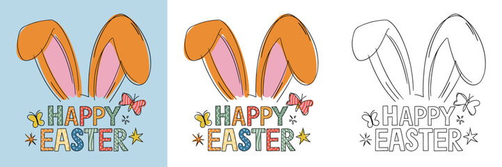 Happy easter t-shirt vector design
