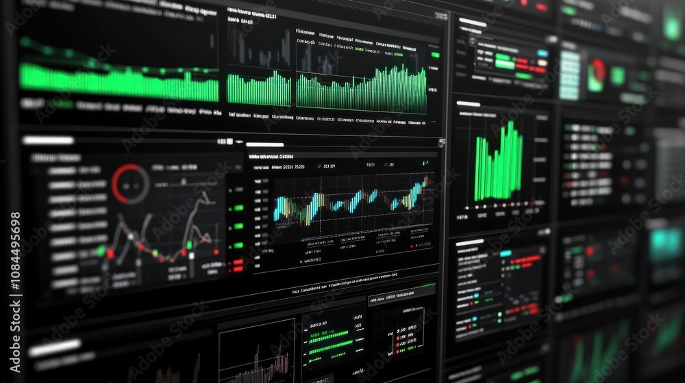Poster comprehensive financial data analytics dashboard for analysts and professionals