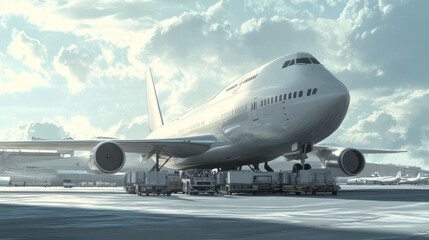 Obraz premium Fastest method for transporting goods, especially valuable or time-sensitive items like electronics, pharmaceuticals, and perishable goods.