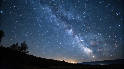 Fototapeta premium Deep space filled with countless twinkling stars on a clear night sky, universe, stellar nursery