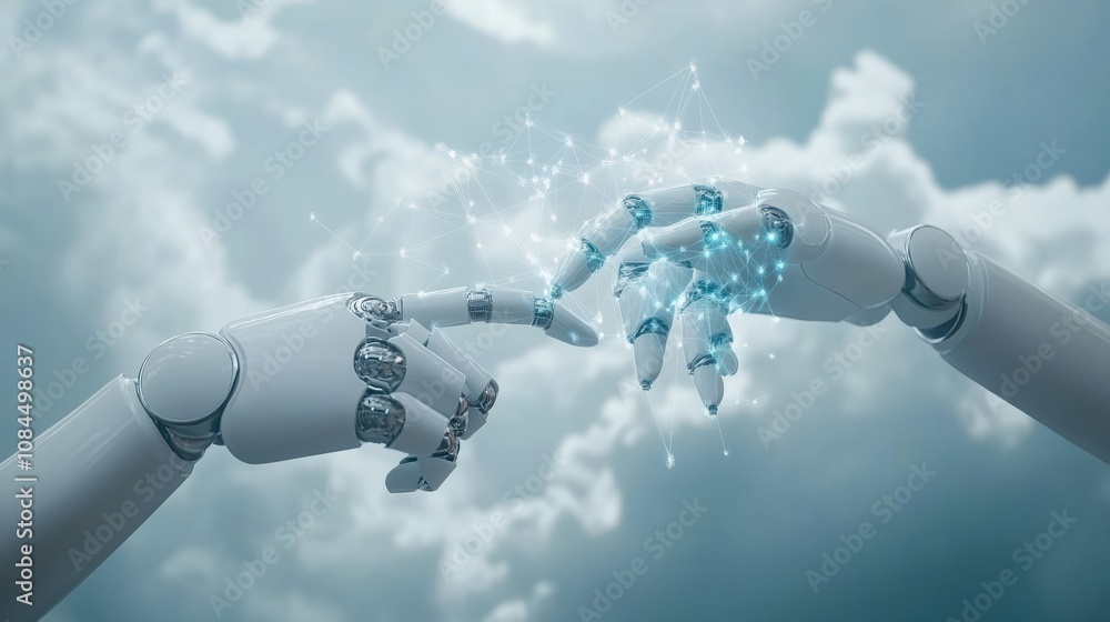 Aufkleber digital transformation change management, internet of things. new technology bigdata and business pr