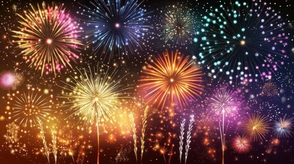 Fototapeta premium fireworks in the sky
