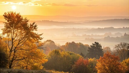Delicate watercolour strokes of yellow and orange evoke a sense of warmth and sunlight, golden, happy, optimistic