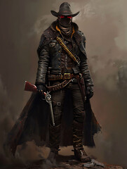 Obraz premium Masked Cowboy with Gun