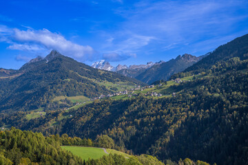 Naklejka premium The village of Raggal in the Gross Walstertal, State of Vorarlberg, Austria