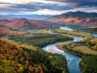 Naklejka premium Stunning Drone Photography Showcasing Breathtaking Wallpapers and Backgrounds Created with Generative AI for Nature Lovers and Aesthetic Enthusiasts
