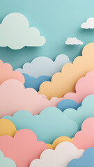 Paper clouds and the sky