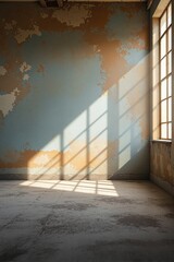 Abandoned Room with Natural Light and Peeling Paint