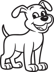 Happy Dog with a Big Smile Vector Illustration - Cute Joyful Dog Design

