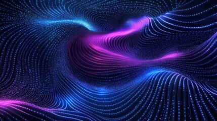 Fototapeta premium Quantum processing. Deep learning artificial intelligence. Future new technology for business or science presentation. Vector background