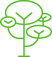Tree and Plant Line Icon
